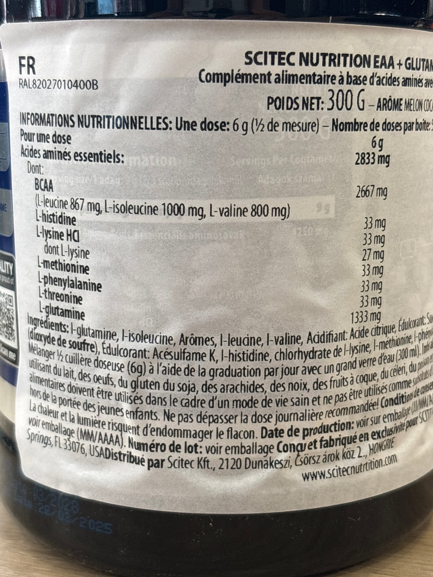 Eaa + glutamine scitec nutrition