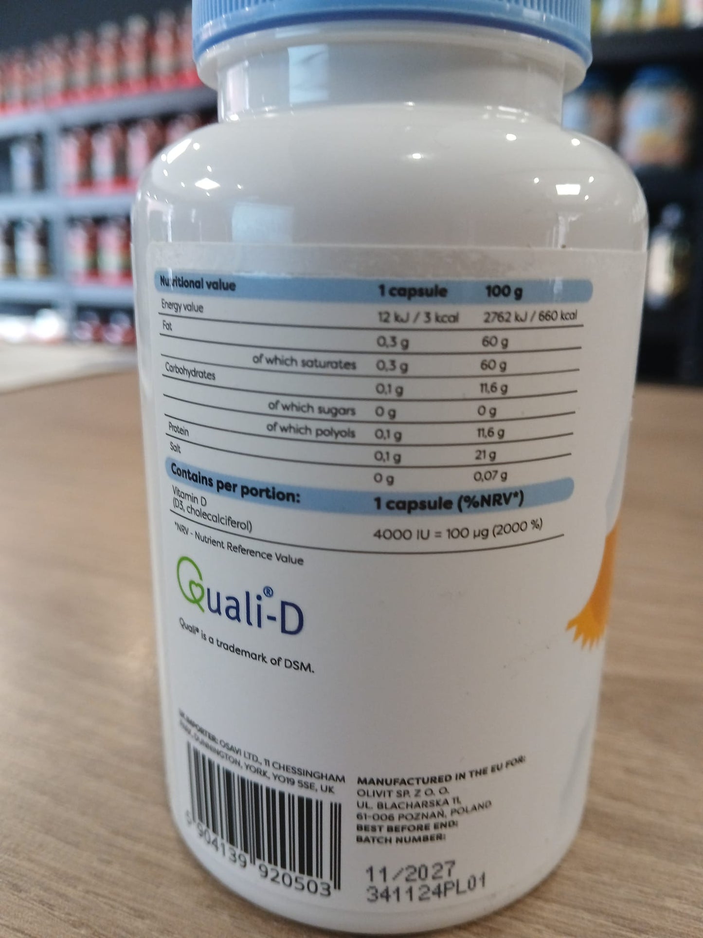 Vitamine D3 4000IU Osavi