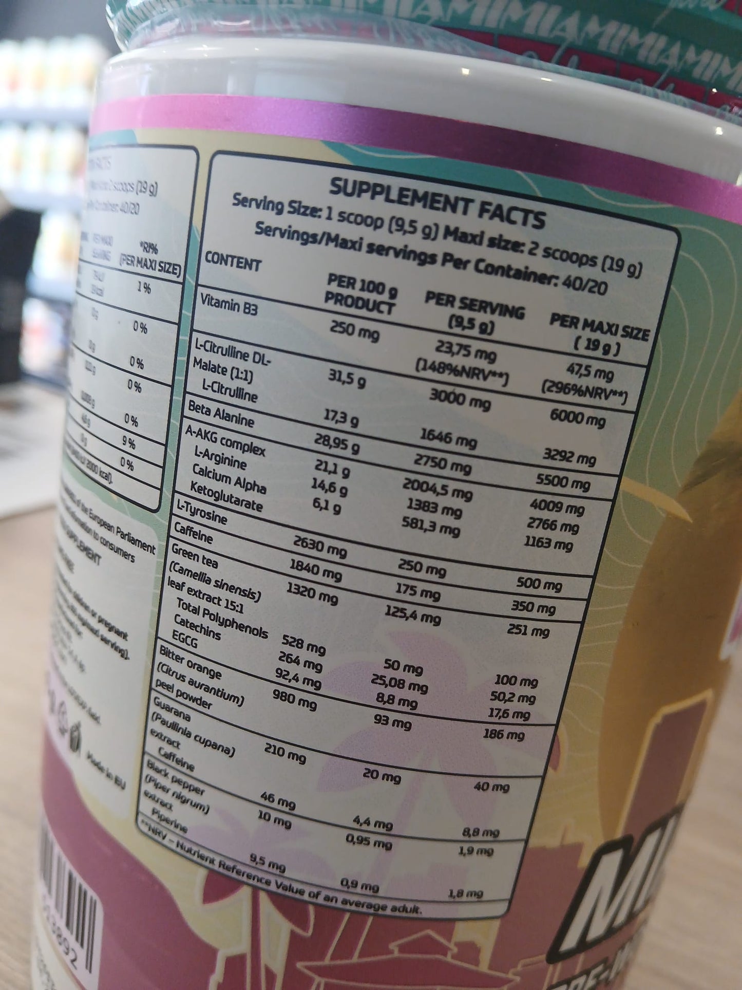 Miami pump pre-workout