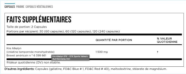 Kre-alkalyn EFX